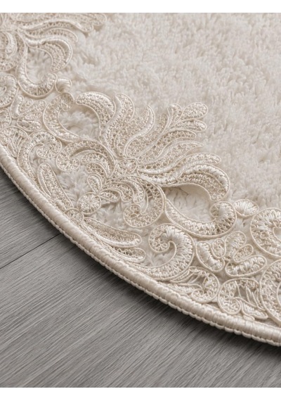 Çeyizlik Güpürlü Dantelli Banyo Paspas Takımı Kaymaz Taban 2'li Set 60x100 50x60 Diğer