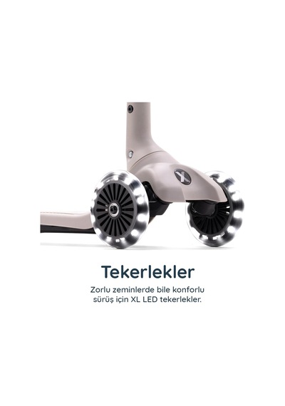 Smartrike Xtend Mini+ 2 Aşamalı Büyüyen Çocuk Scooter 2-9 Yaş Katlanabilir Led Tekerlekli Space Grey