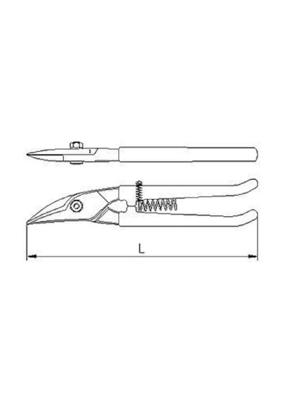 İzeltaş 6211 Kaportacı Makası Sol - Yaylı 250 MM