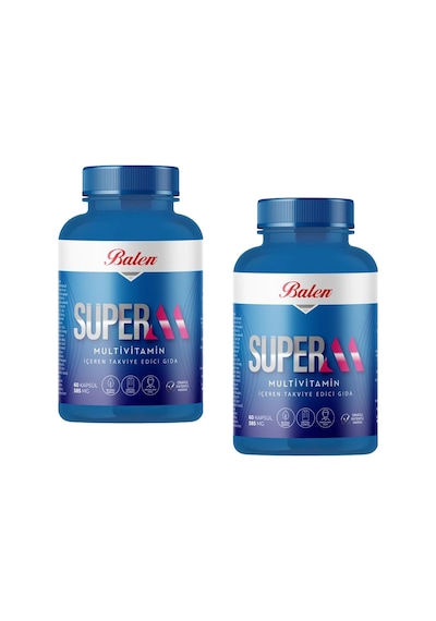 Balen Süper-M Multivitamin Kapsül 585 Mg 2 x 60 Kapsül