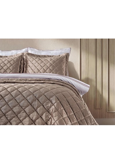 Doqu Home Luxury Yatak Örtüsü Imperial Çift Kişilik - Cappucino Krem