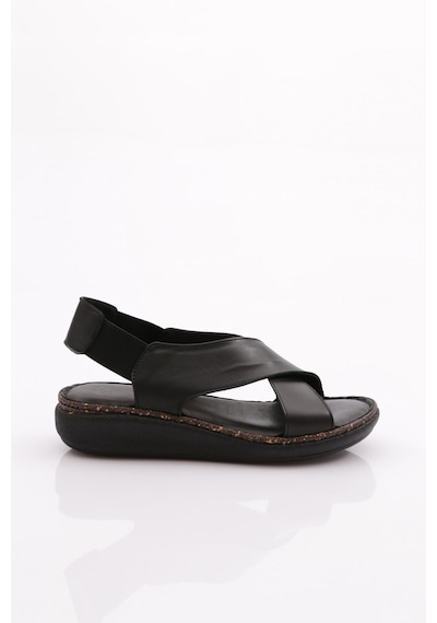 Dgn 317 Kadin Arkasi Lastikli Sandalet 317-2132-R1534 Siyah