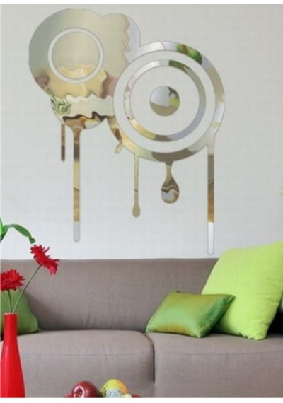 M3 Decorium Akan Daireler Dekoratif Ayna Gümüş