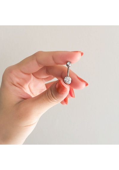Ferizz 316l Çelik Zirkon Taşlı Klasik Piercing Prc-107