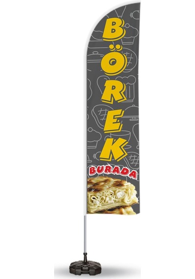 Börek Temalı Yelken ve Reklam Bayragı