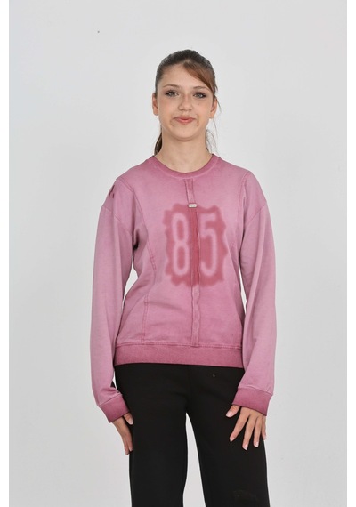 Toontoy Kız Çocuk 85 Baskılı Sweatshirt Gülkurusu