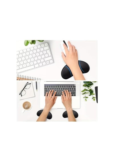 Tr Klavye Bilek Yastığı, Ergonomik Jel Bilek Desteği, Kaymaz Tabanlı, Konforlu Mouse Pad, Siyah
