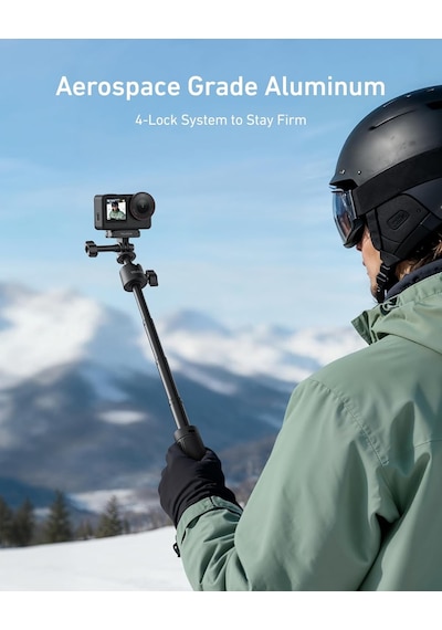 Djı Osmo Nano Action 6/5 Pro/4, Gopro Hero 13/12, Insta360 X5 X4 Ace Pro İçin 46 Cm Mini Selfie Çubuğu Tripod, 360 Genel