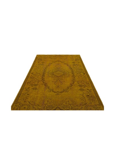 El Dokuması Vintage Yün-pamuk Sarı Halı 24300 180 X 293 Cm
