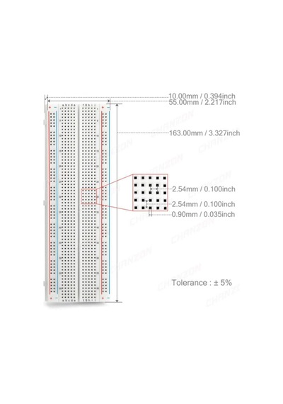 Breadboard Mb-102 830 Hücre Mb102 Büyük Boy Bread Board Protoboard Prototip Elektronik Deney