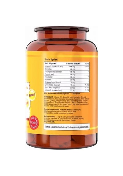 Ncs Vitamin C 1000 Mg Çinko Propolis 60 Tablet + Hap Kutusu