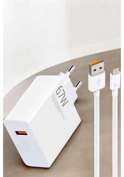 Şarj Aleti 67w Hızlı Şarj Turbo Type-c Uyumlu Şarj Adaptörü Kablosu 13753936