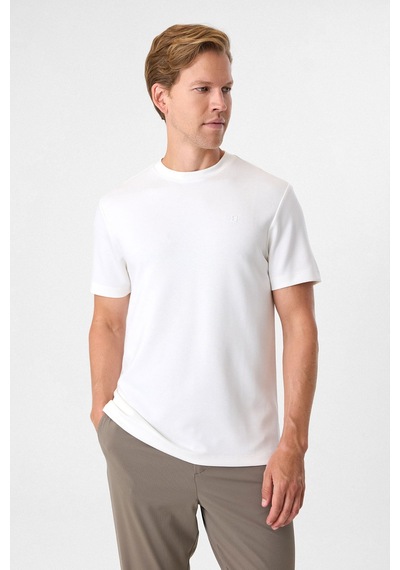 Back And Bond Regular Fit Beyaz Basic Tişört