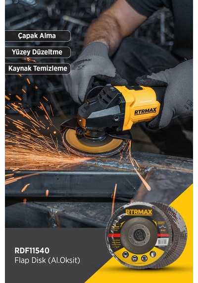 Rdf11540 Alüminyum Oksit Flap Disk 115 Mm - Kum: 40 - 10 Adet