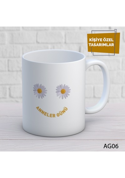 Anneler Günü Özel Kupa Bardak 06 Beyaz