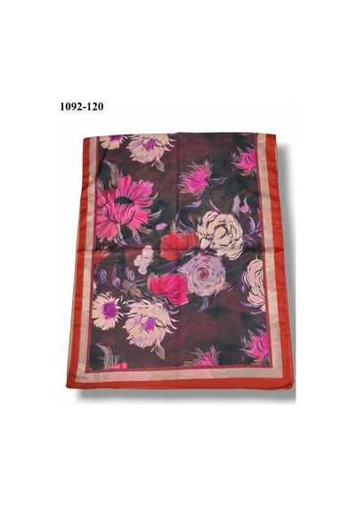 Velscarfs Soft Pamuk Şal Turuncu 1092-120 Çok Renkli