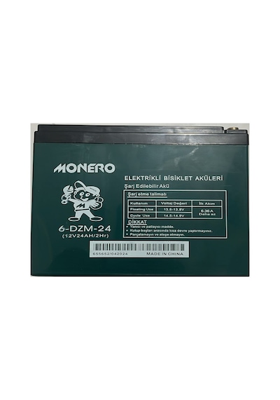Hsgl Elektrikli Bisiklet Şarj Edilebilir Jelli Akü Batarya12v 24ah /2hr 6-dzm-24 Monero Diğer