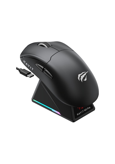 Havit Gamenote M5 Pro Superlight Kablosuz Gaming Mouse - 30.000 Dpı, Paw3950 - Rgb Şarj Standlı - Ekranlı