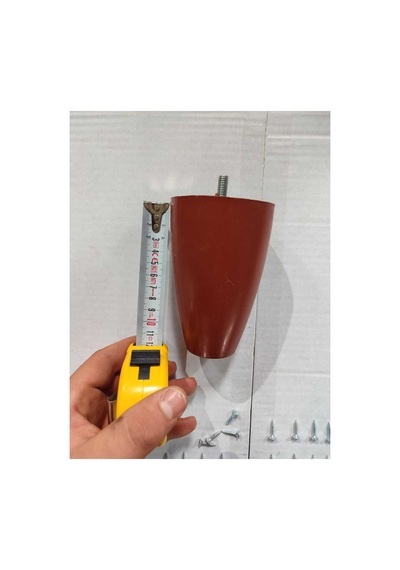 Klc Vidalı Oval Plastik 12 Cm Mobilya Dolap Kanepe Koltuk Baza Yükseltici Ayağı Ayakları Kahverengi Kahverengi