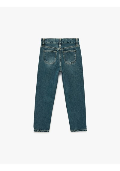 Koton Pamuklu Düğmeli Straight Fit Denim Pantolon İndigo Stone 6skb40048td İndigo - Taş Koton Pamuklu Düğmeli Straight Fit Denim Pantolon İndigo Stone 6skb40048td İndigo - Taş