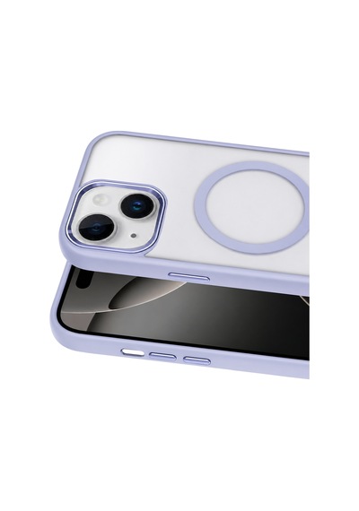 Joko - 382 - Apple iPhone Uyumlu 15 Terea Magsafe Kapak - Csmo-tex - - Mor
