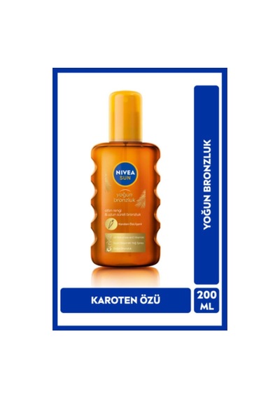 Sun Karoten Özlü Yoğun Bronzlaştırıcı Güneş Yağ Sprey 200ml, E Vitamini,doğal Bronzluk