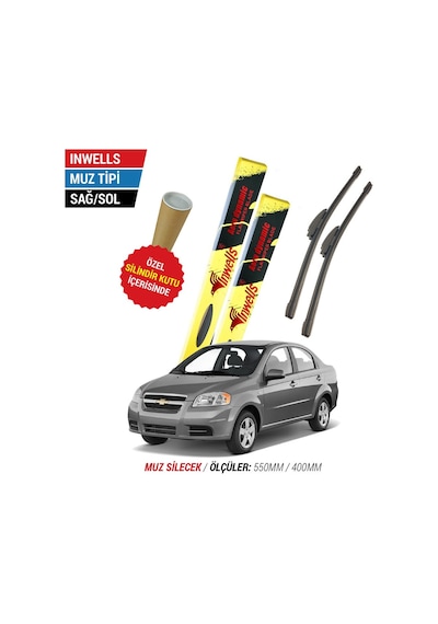 Chevrolet Aveo Sedan İnwells Muz Silecek Takımı (2006-2011)