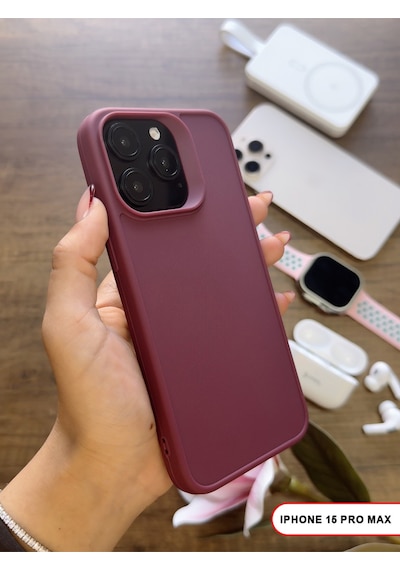 Apple iPhone 15 Pro Max Uyumlu Kamera Korumalı Darbeye Dayanıklı Renk Atmayan Keep Silikon Kılıf Mor