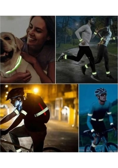 Reflektör Bant Kol Ve Ayak Bilekleri Neon Sarı