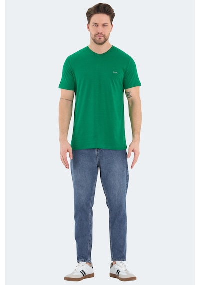 Slazenger Rıvaldo Erkek V Yaka Yeşil Tişört Yeşil