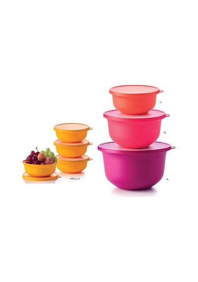 Tupperware Aloha 7 Li Set Esc Çok Renkli