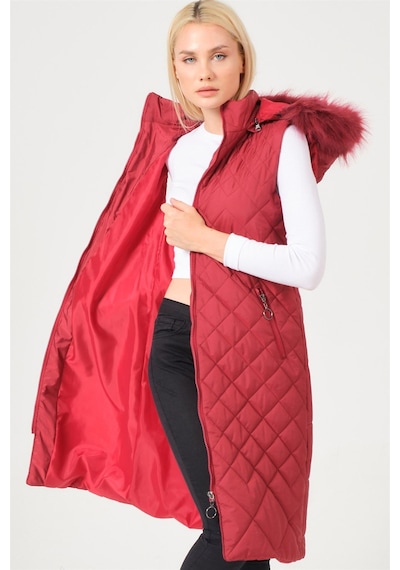 Z6718 Dewberry Bayan Yelek-açık Bordo Açık Bordo