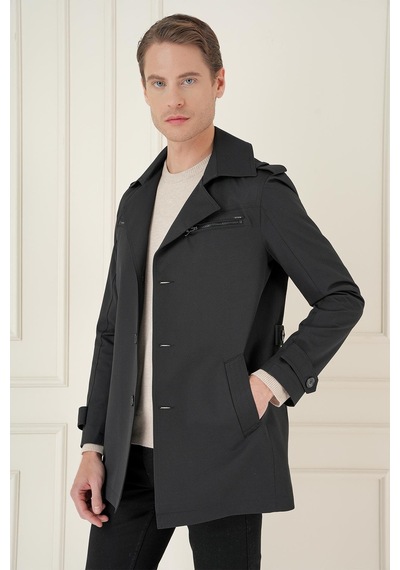 Efor Ka 086 Slim Fit Siyah Spor Kaban Siyah