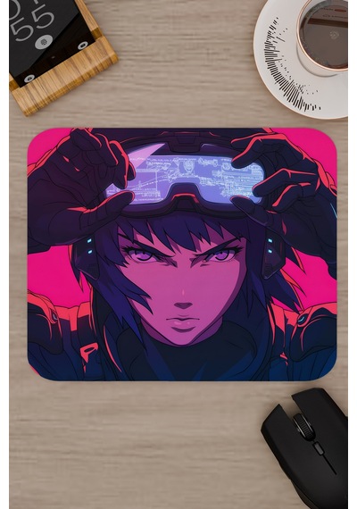 Ghost İn The Shell Kaymaz Dikişli Kauçuk Oyuncu Mousepad V3 - 22x18 Gaming Mouse Pad Fare Altlığı