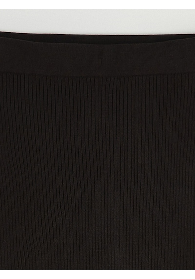 Lcw Modest Siyah Beli Lastikli Fitilli Triko Etek
