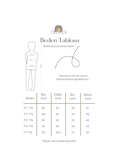 Oliventhekid Gabardin Kız Çocuk Etek Taba Taba