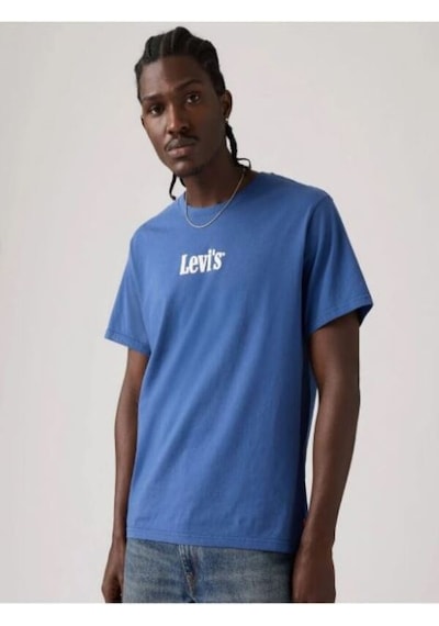 Levi's Erkek Bisiklet Yaka Kısa Kollu Mavi T-shirt - A20820362