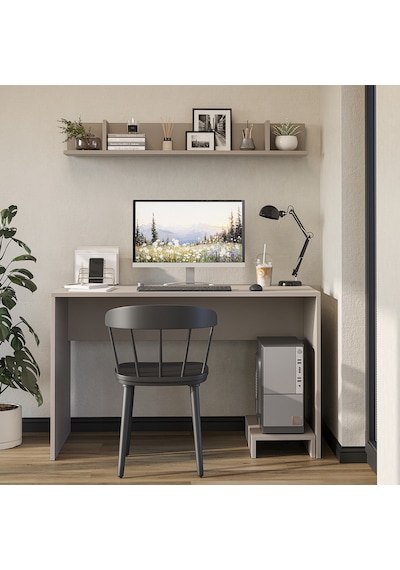 Mode Raflı Çalışma Masası , Çalışma Ofis Masası , Bilgisayar Masası Kumtaşı