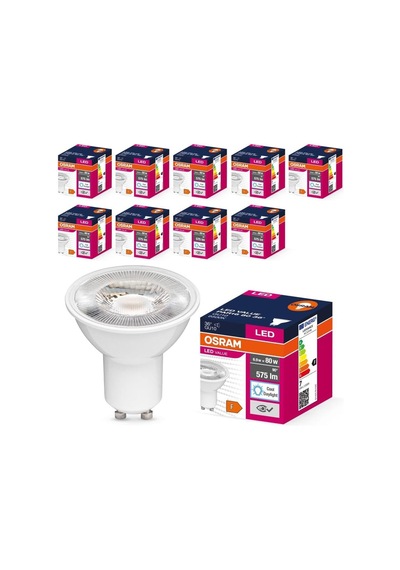 Led Value Par16 Gu10 6.9w 80w Eşdeğeri 6500k Gün Işığı, 600 Lm, 36 Spot, Crı 80, Cam Gövde 10 Lu Paket