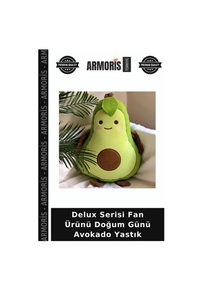 Delux Serisi Fan Ürünü Doğum Günü Avokado Yastık Çok Renkli