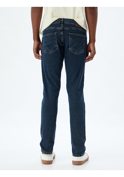 Koton Slim Fit Kot Pantolon - Brad Jean İndigo Stone 5wam40145nd İndigo - Taş