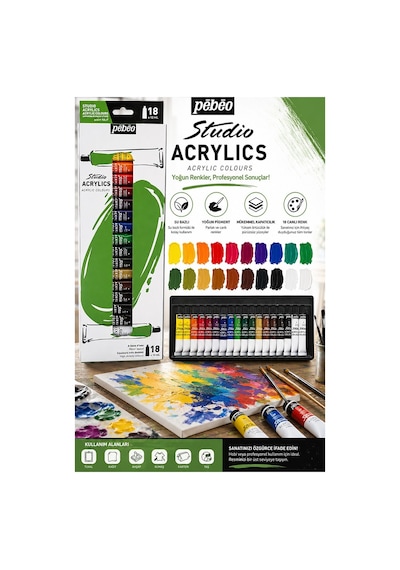 Akrilik Boya 18 Renk 12 Ml 1 Paket Pepeo Akrilik Boya Seti 18 Li Ahşap Tuval Taş Ağaç Boyamalar İçin İdea Boyama Seti Çok Renkli Akrilik Boya 18 Renk 12 Ml 1 Paket Pepeo Akrilik Boya Seti 18 Li Ahşap Tuval Taş Ağaç Boyamalar İçin İdea Boyama Seti Çok Renkli