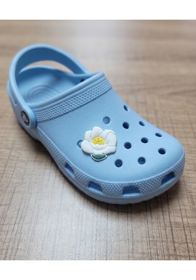 Croco Crocs Ve Terlik Uyumlu Jibbitz Süsü 5'li Paket - Beyaz Gardenya Çiçek Figürlü Açık Yeşil - Koyu Yeşil - Beyaz
