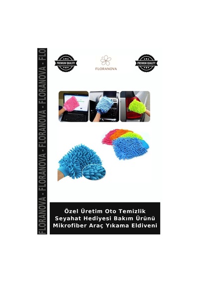 Özel Üretim Oto Temizlik Seyahat Hediyesi Bakım Ürünü Mikrofiber Araç Yıkama Eldiveni