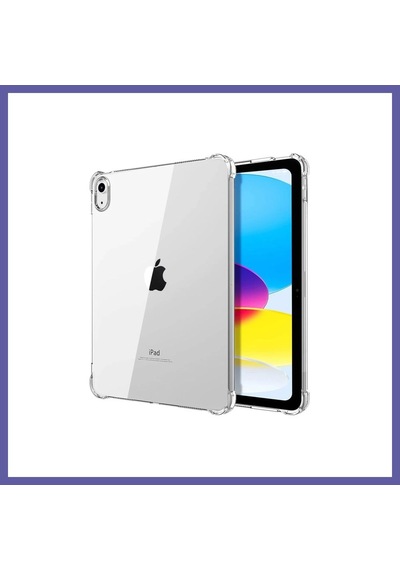 Bezos Apple Uyumlu iPad 2025 10.9 10.nesil A16 Kılıf Anti Shock Tablet Silikon - Şeffaf Nıda