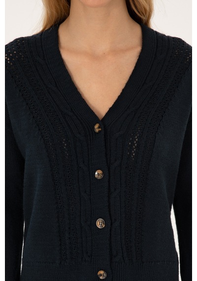 U.s. Polo Assn. Kadın Lacivert Hırka Triko 50309657-vr033 Lacivert