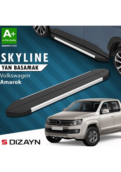 S-dizayn Vw Amarok Skyline Aluminyum Yan Basamak 203 Cm 2010-2023 A+ Kalite
