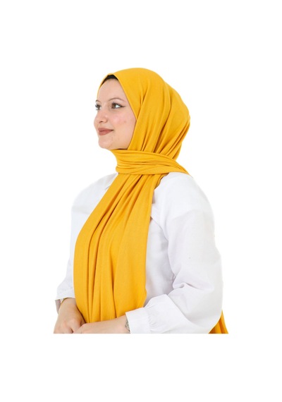 Modish Group Şal Tesettür Başörtüsü Premium Kumaş Eşarp Uzun Islami Giyim Viskon - Sarı SArı