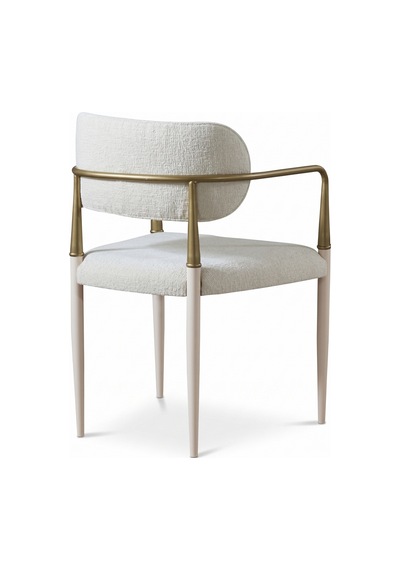 Elegance Kolçaklı Metal Mutfak Sandalyesi Beyaz
