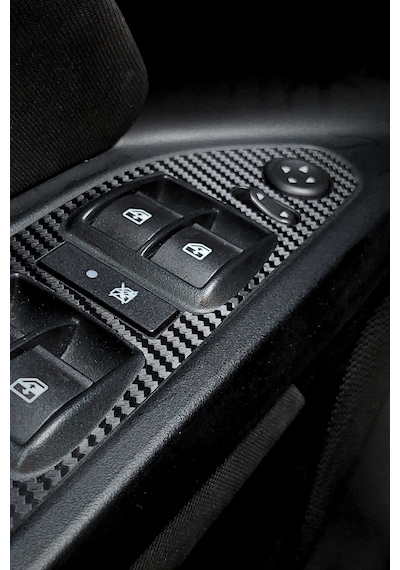 Fiat Egea Uyumlu İç Trim Kaplama Set Mat Karbon Siyah Kaplama Rengi - Siyah Karbon